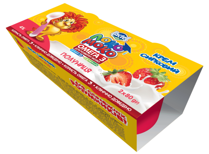 Syrok aerated 4% Strawberry LokoMoko (cup 0,160 kg (2*80g)