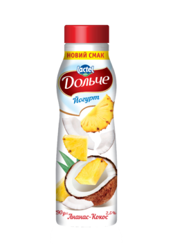 Drinkable yogurt 2,5% Pineapple-coconut Dolce