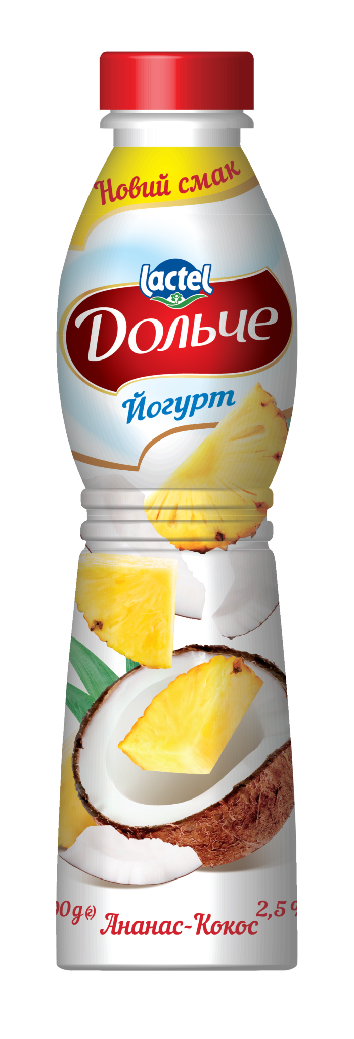 Йогурт питний 2,5% з ананасом та кокосом Дольче