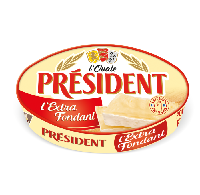 Сир м’який Овал Екстра Фондан 60% Президент (Коробка сиру 0,200)