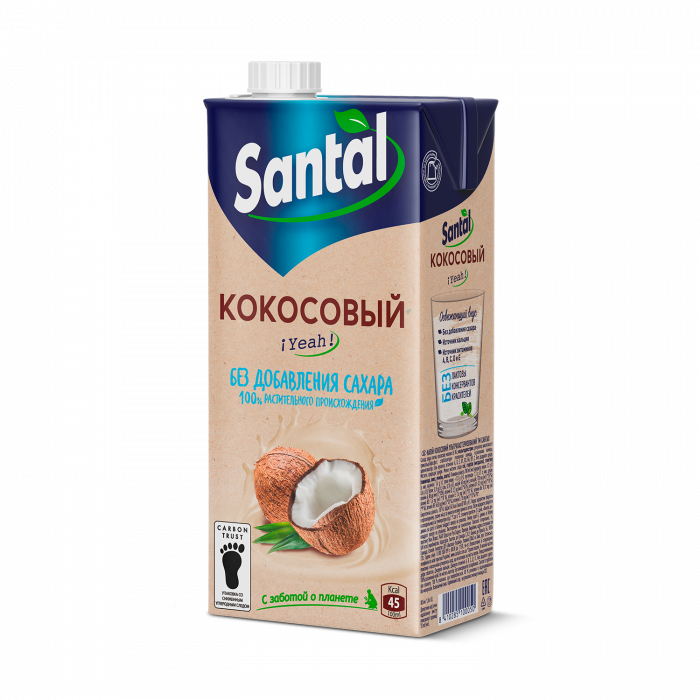 Напій кокосовий ультрапастеризований без цукру 1,7% Сантал