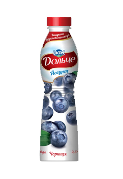 Drinkable yogurt 2,5% Blueberry Dolce