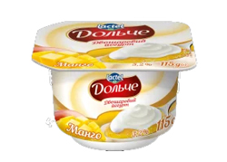 Yoghurt 3,2% double-layer Mango Dolce (cup 0,115 kg)
