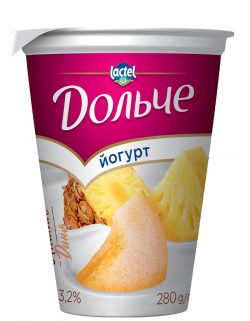 Yoghurt 3,2% Pineapple-melon Dolce