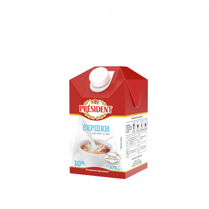 UHT cream 10% President