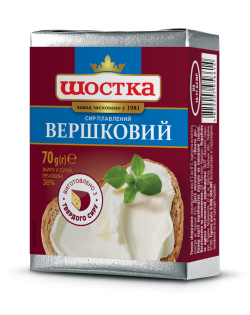Сир плавлений Вершковий 38% Шостка