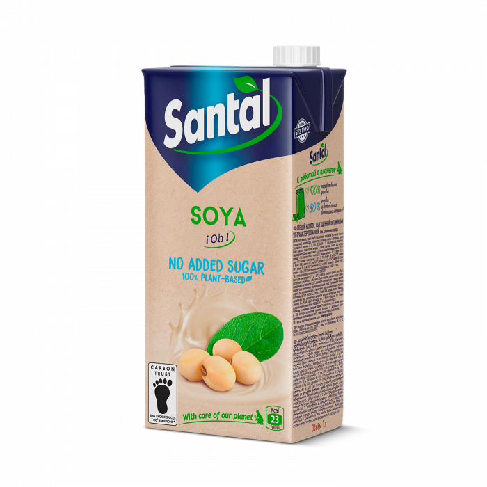 SANTAL plant-based soya drink, sugar-free