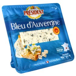 Blue cheese bleu d’Auvergne 50% President
