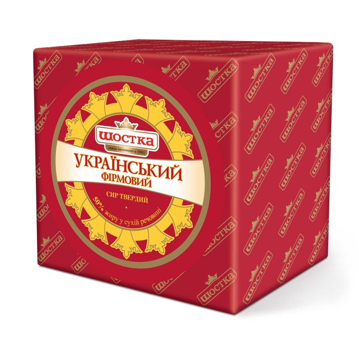 Сир твердий ваговий Український фірмовий 50% Шостка