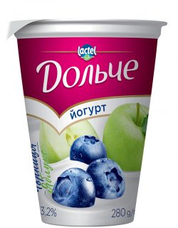 Йогурт 3,2% чорниця-яблуко Дольче
