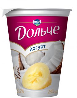 Yoghurt banana-coconut Dolce 3,2%