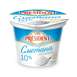Сметана Президент 10%