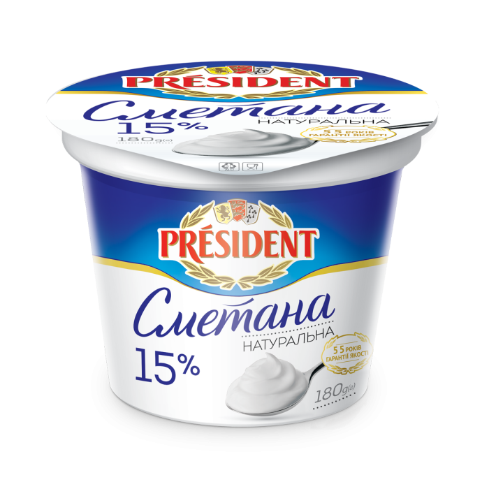 Sour Cream President 15%
