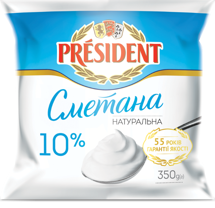 Сметана Президент 10%