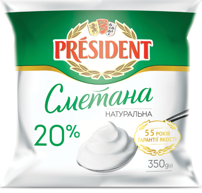 Сметана Президент 20%