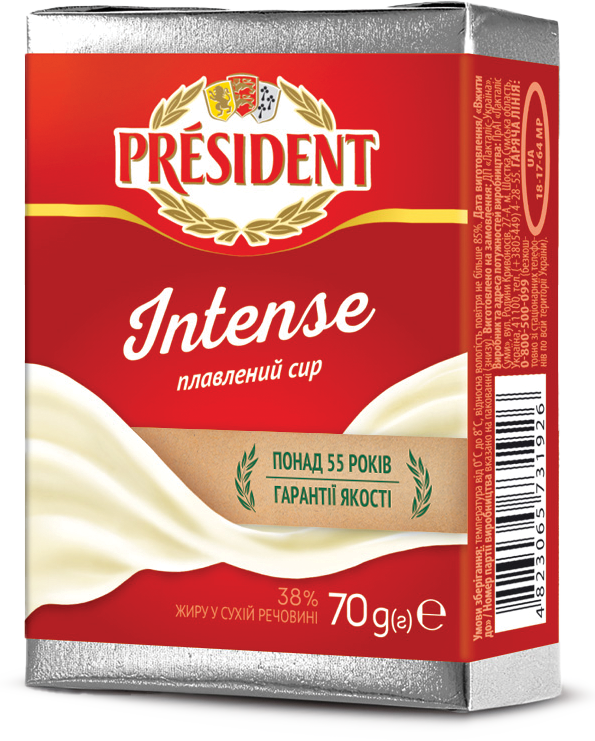 Processed cheese Intense 38% President