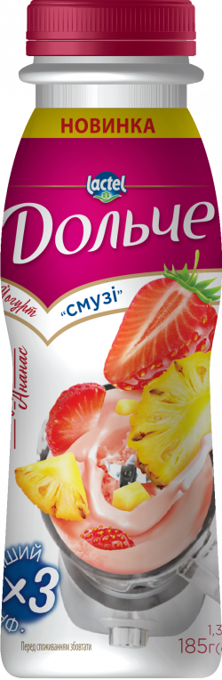 Yoghurt Smuzzi 1,3% Strawberry-pineapple Dolce