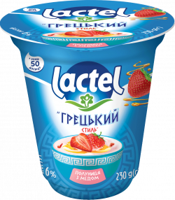 Yogurt Strawberries with honey “Greek style” 6% Lactel