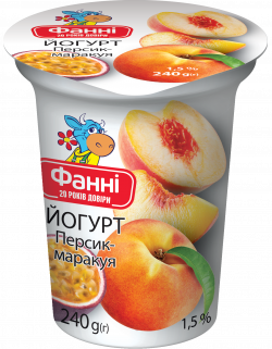 Yogurt 1,5% Peach-passion fruit Fanni