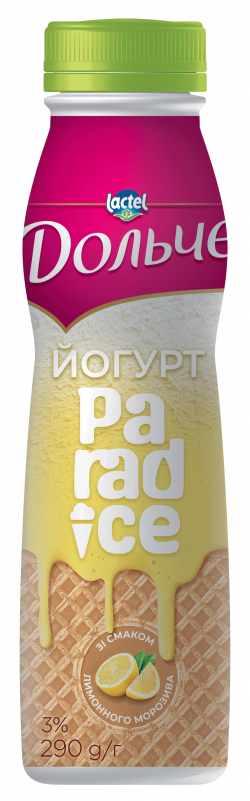 Drinkable yoghurt 3% with lemon ice-cream flavor Dolce