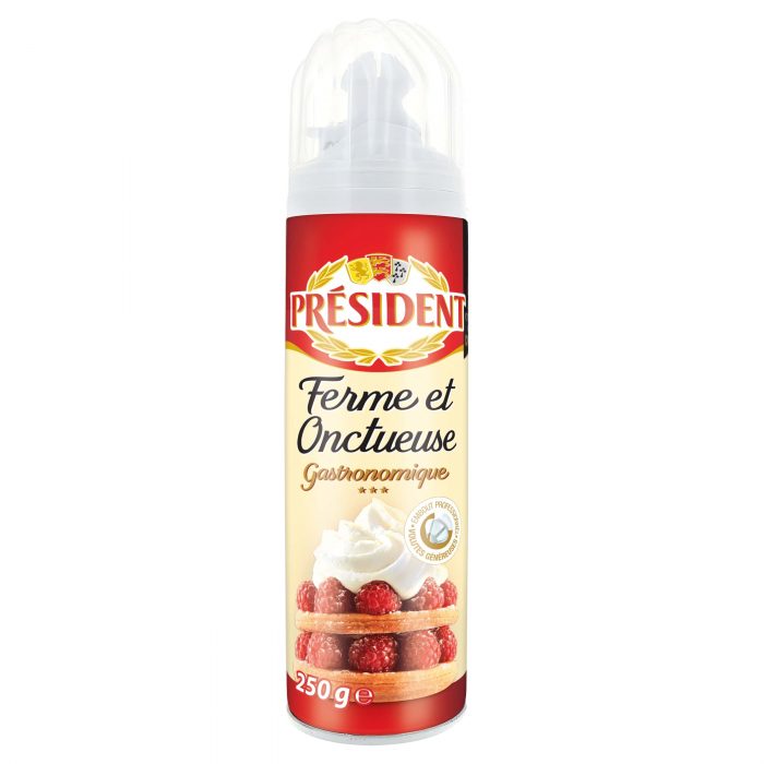 Sterelised cream spray Gastronomique with vanilla flavour 28% President