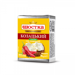 Processed cheese Kosatskyi with pepper 40% Shostka