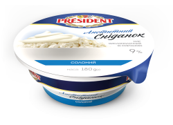 Curd with sour cream salted 9% President