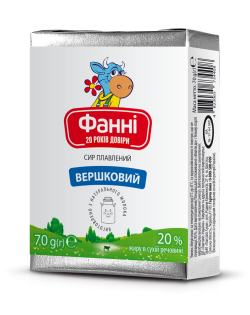 Сир плавлений Вершковий 20% Фанні