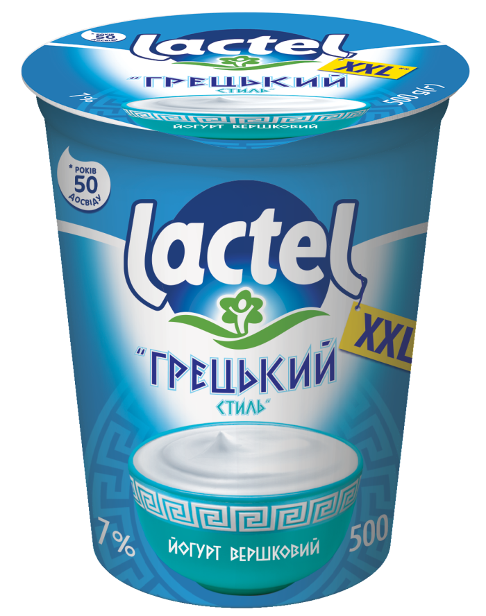 Йогурт вершковий «Грецький стиль» 7% Лактель