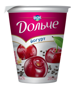 Йогурт 3,2% вишня-чіа Дольче