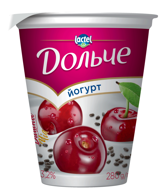 Yoghurt 3,2% cherry-chia Dolce