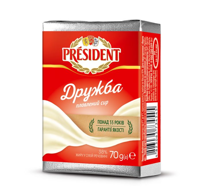 Сир плавлений Дружба 38% Президент