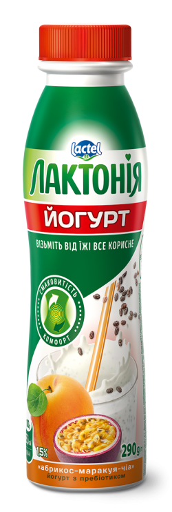 Йогурт Абрикос-маракуя-чіа 1,5% Лактонія