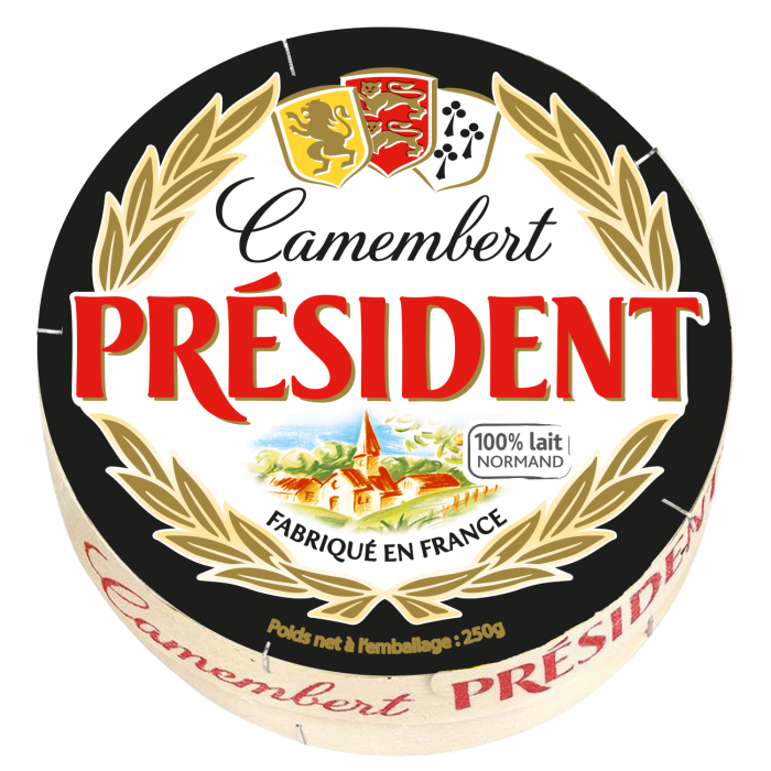 Сир м’який Камамбер 45% Президент (Коробка сиру 0,250 кг)