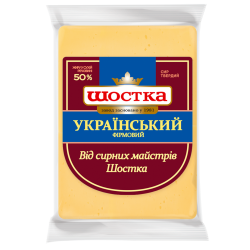 Сир твердий Український фірмовий 50% Шостка
