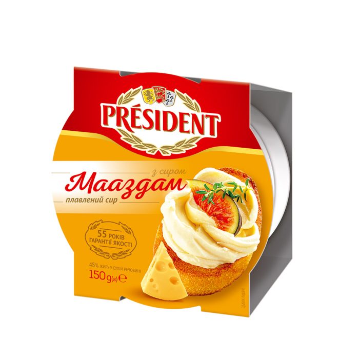 Processed cheese with Maasdam 45% Président