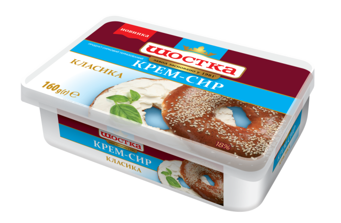 Продукт сирковий термізований Крем-сир Класика 18% Шостка