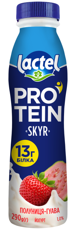 Lactel High-Protein Yogurt Skyr Strawberry-Guava 1% Lactel